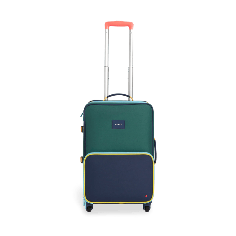 Green & Navy Logan Carry-On Suitcase - Baby Biz