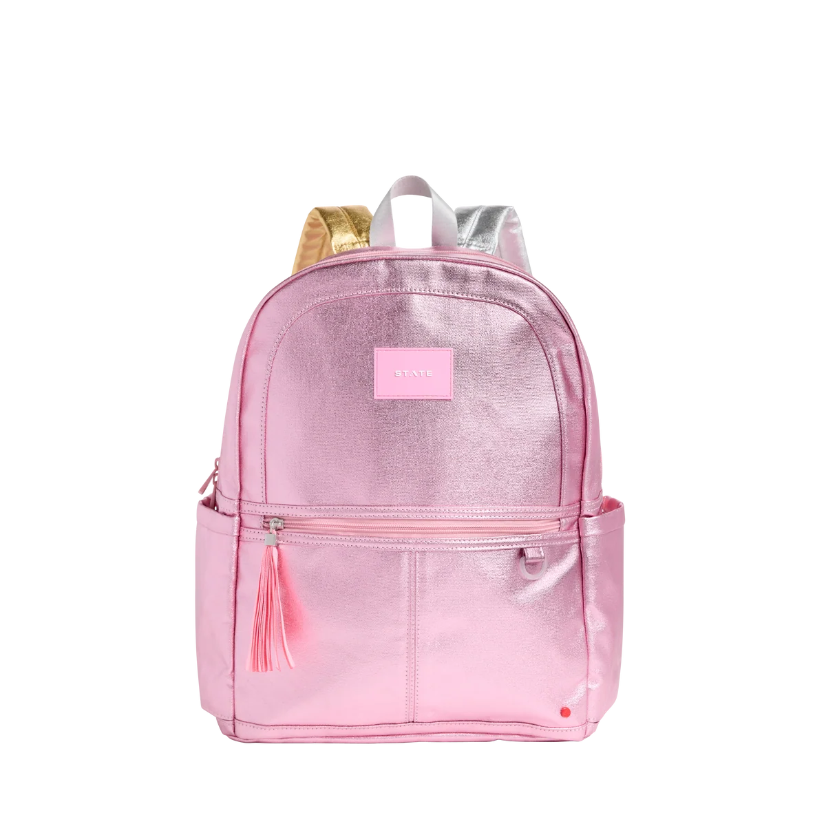 STATE Kane Double Pocket Backpack | Pink/Silver