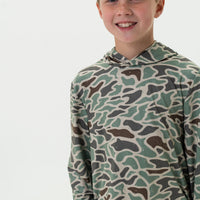 Burlebo Youth Performance Hoodie | Retro Duck Camo