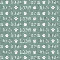 Sugar + Maple Plush Minky Fleece Personalized Blanket | Paw Icon Repeating Name