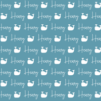 Sugar + Maple Plush Minky Fleece Personalized Blanket | Whale Icon Repeating Name