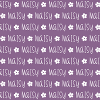 Sugar + Maple Plush Minky Fleece Personalized Blanket | Flower Icon Repeating Name