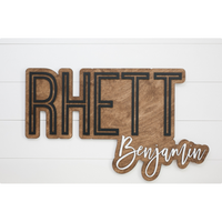 Sugar + Maple Bubble Wood Sign