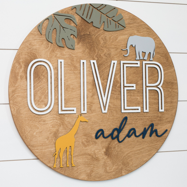 Sugar + Maple Round Sign | Safari