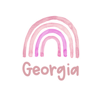 Sugar + Maple Personalized Bib | Rainbow
