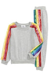 Lola + The Boys Sequin Rainbow Tracksuit Set