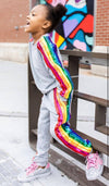 Lola + The Boys Sequin Rainbow Tracksuit Set