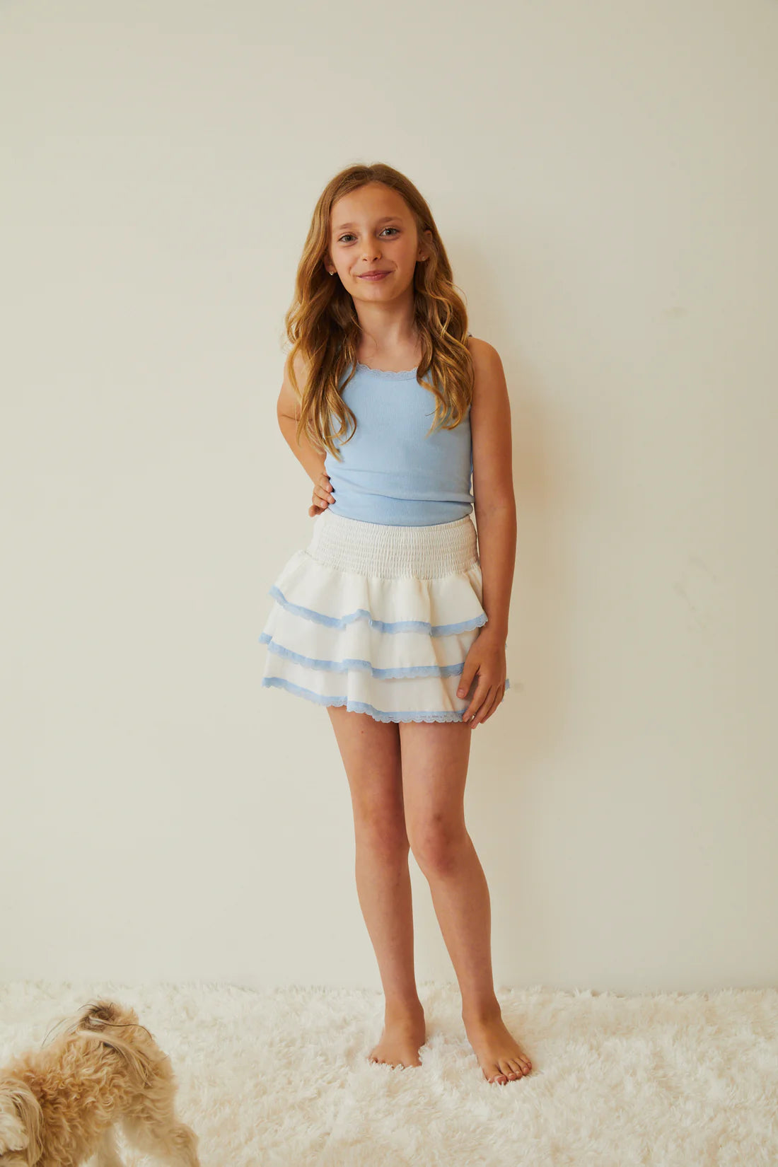 Theme Stella Robins Egg Blue Ribbed Tank