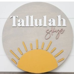 Sugar + Maple Round Sign | Sunshine