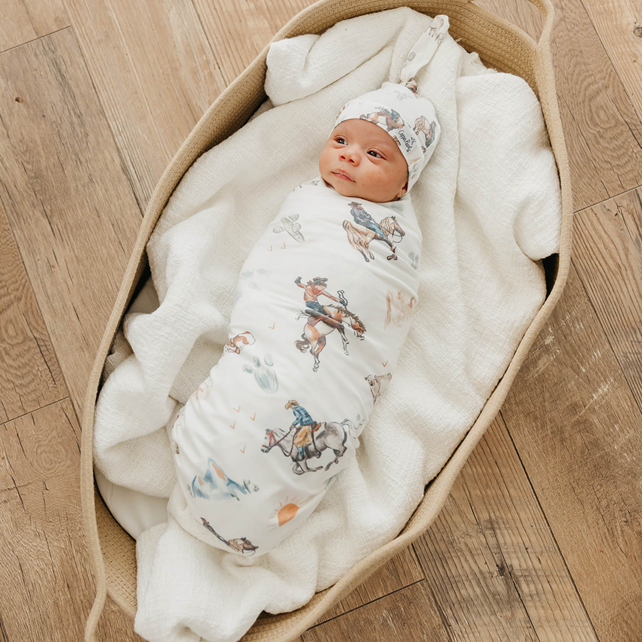 Copper Pearl Knit Swaddle Blanket | Boone