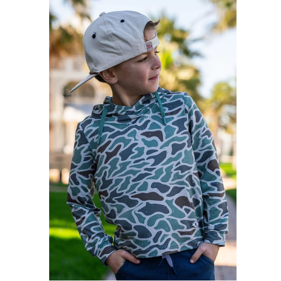 Burlebo Youth Performance Hoodie | Retro Duck Camo