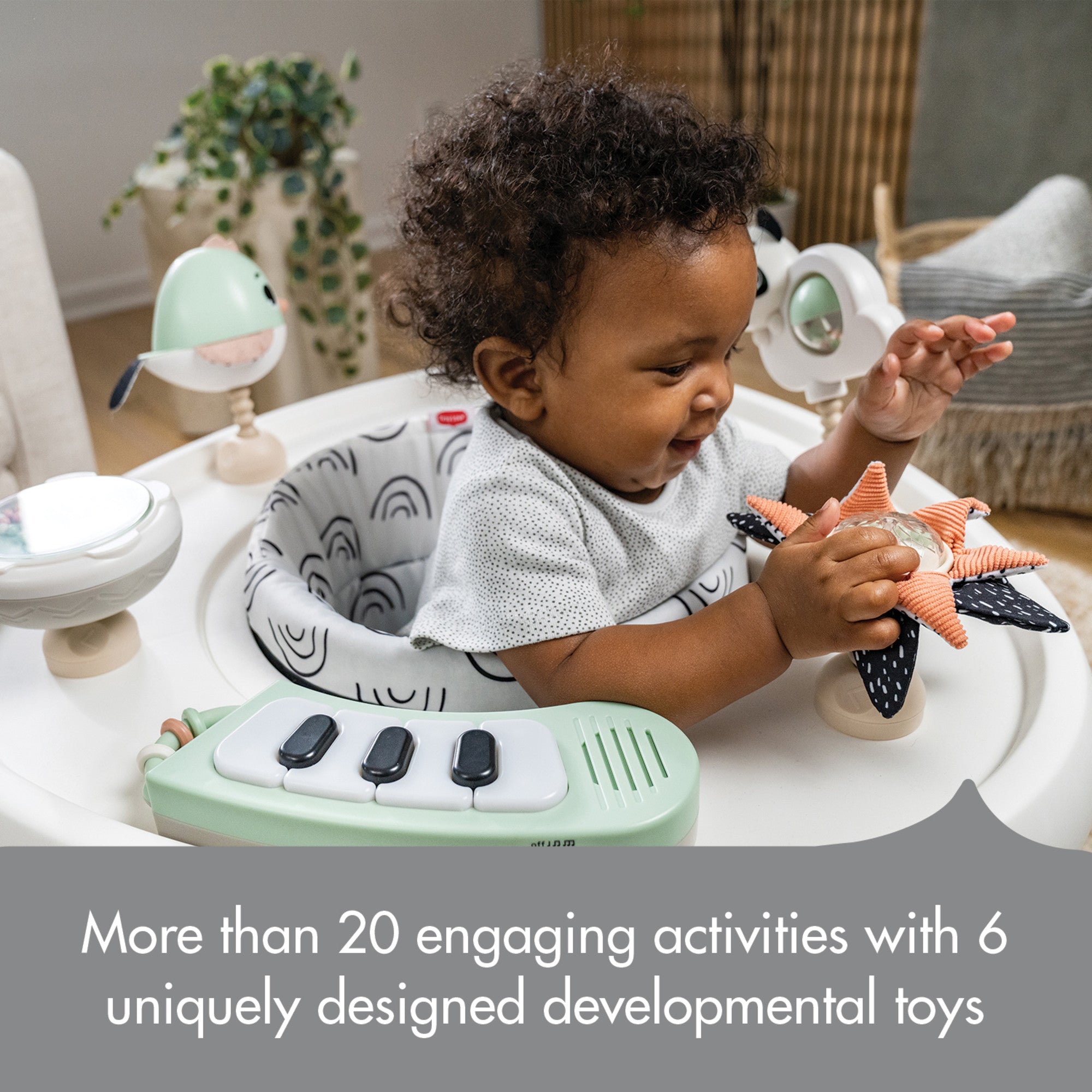 Tiny Love 5-in-1 Black & White Stationary Activity Center