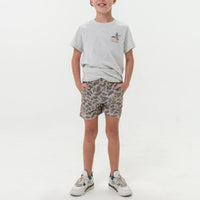 Burlebo Youth Everyday Short | Classic Deer Camo - Grey Pocket