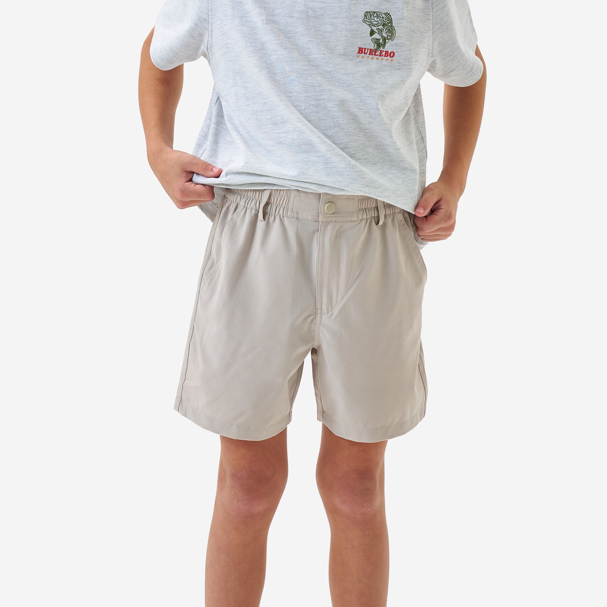 Burlebo Youth Everyday Short - Light Khaki | Old Glory Pocket