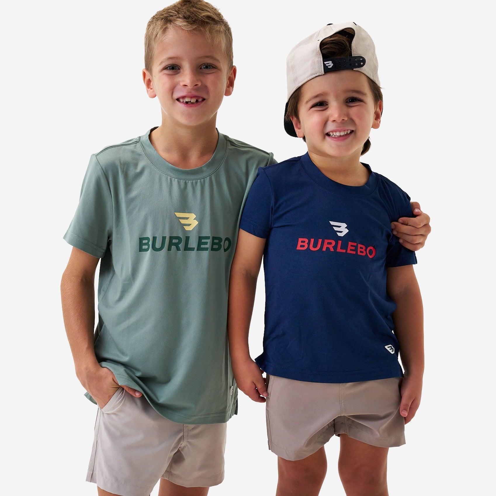 Burlebo Youth Go To Tee Prepack | Flying B Logo | Navy & Sage