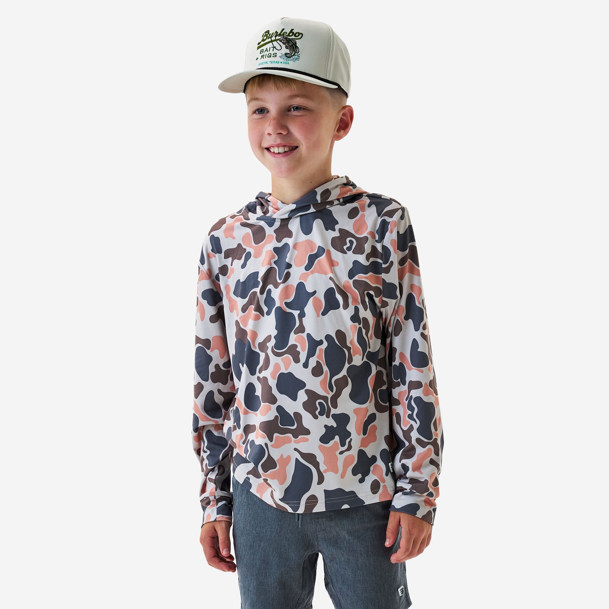 Burlebo Youth Performance Hoodie | Vintage Camo