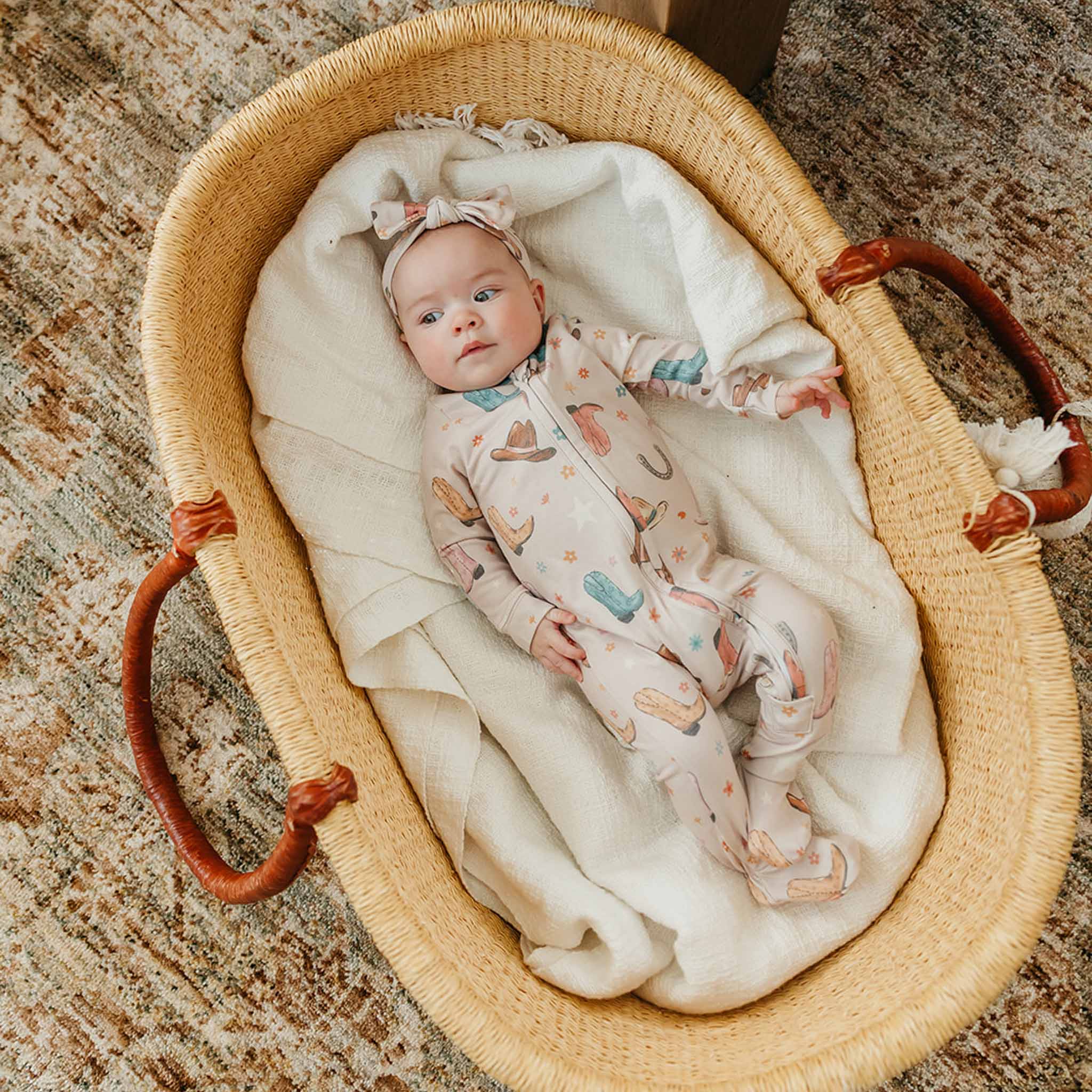 Copper Pearl Zip-Up Footie Pajama | Cheyenne