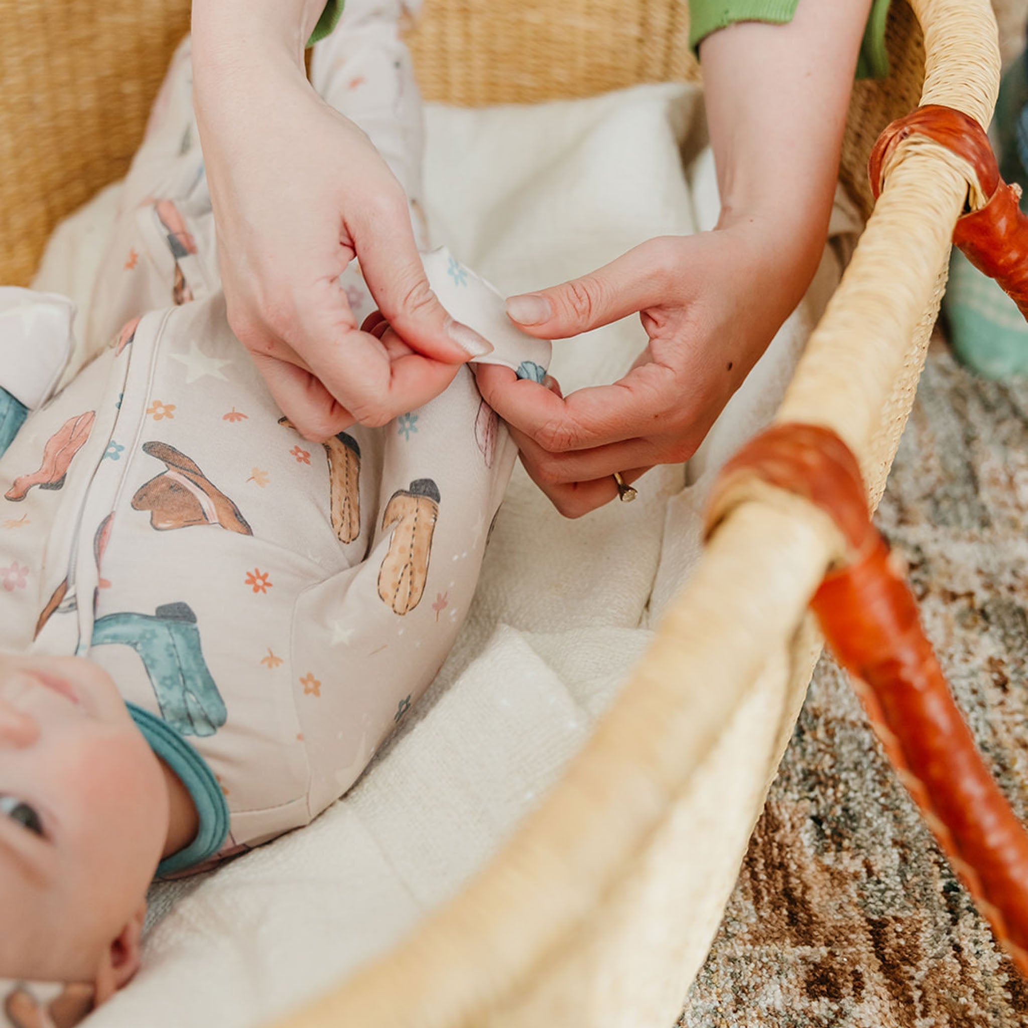 Copper Pearl Zip-Up Footie Pajama | Cheyenne