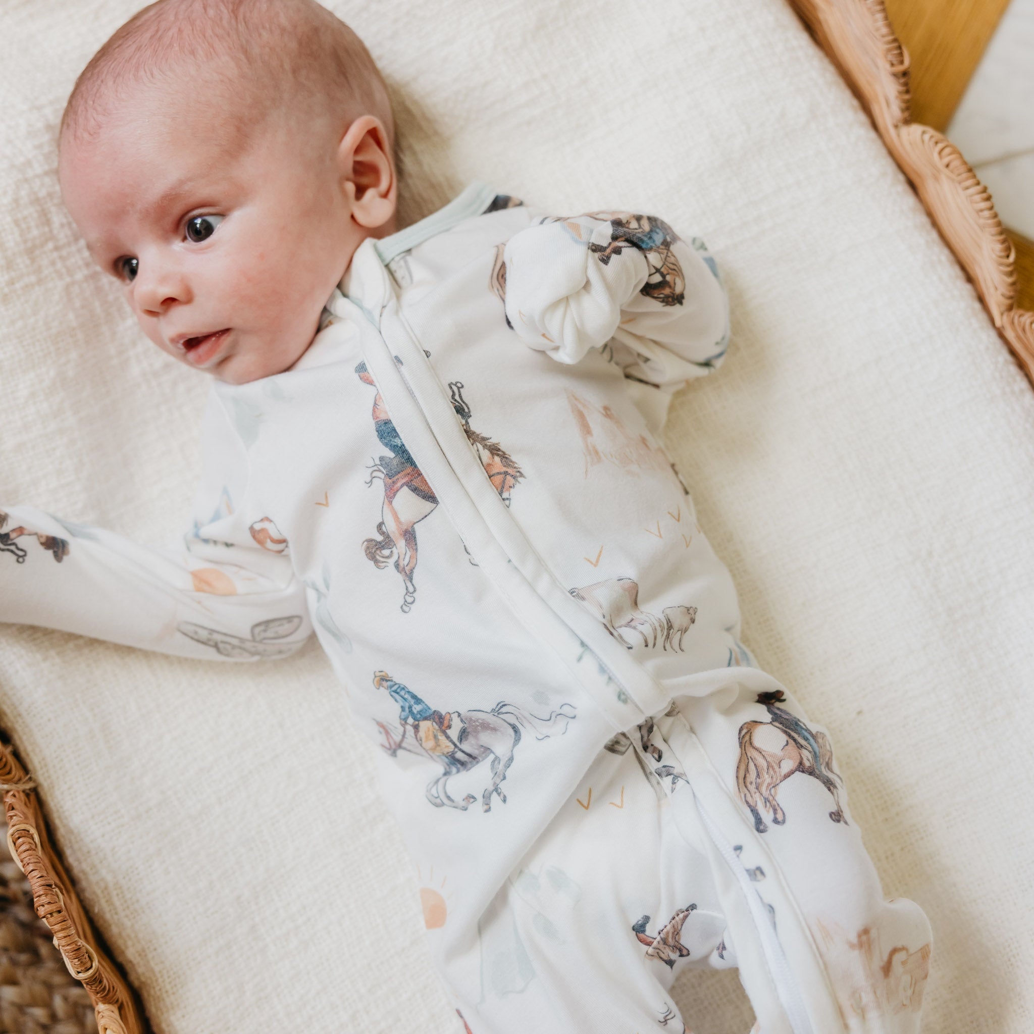 Copper Pearl Zip-Up Footie Pajama | Boone