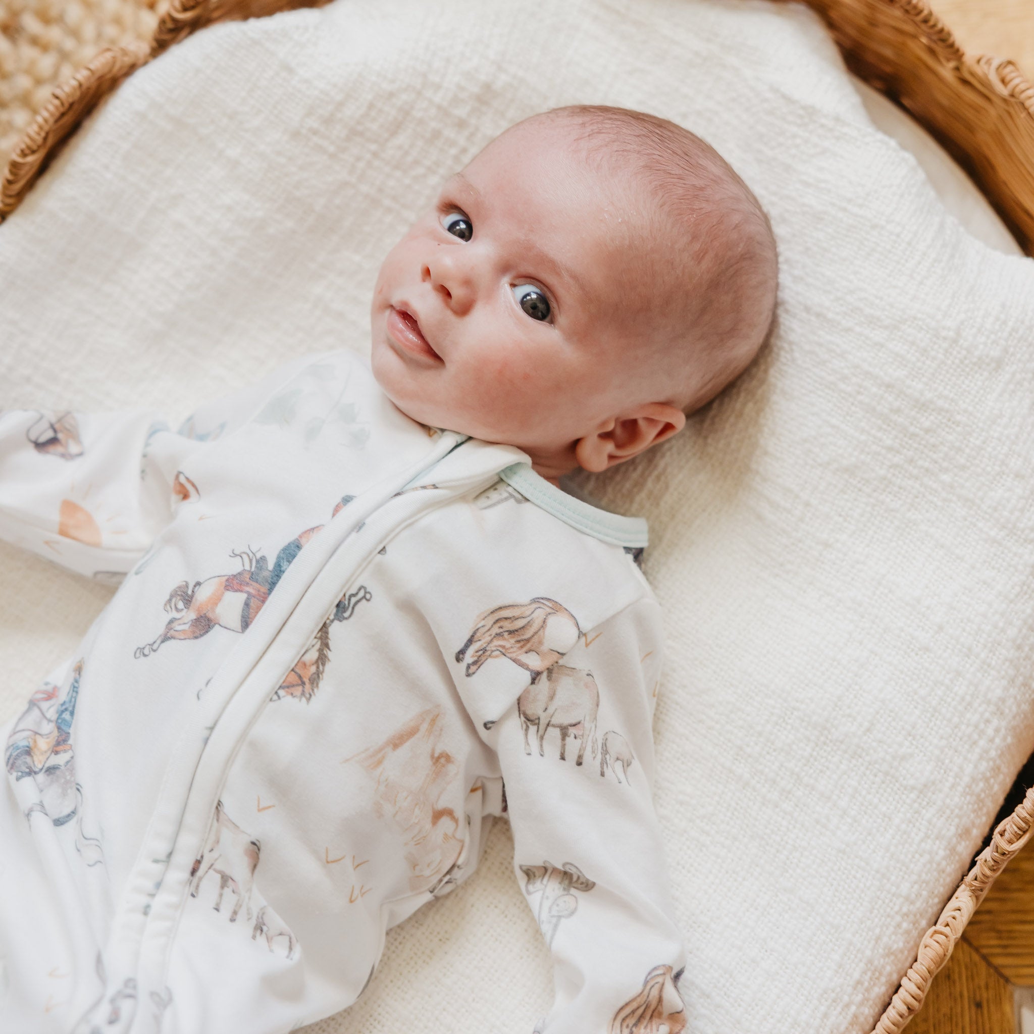 Copper Pearl Zip-Up Footie Pajama | Boone