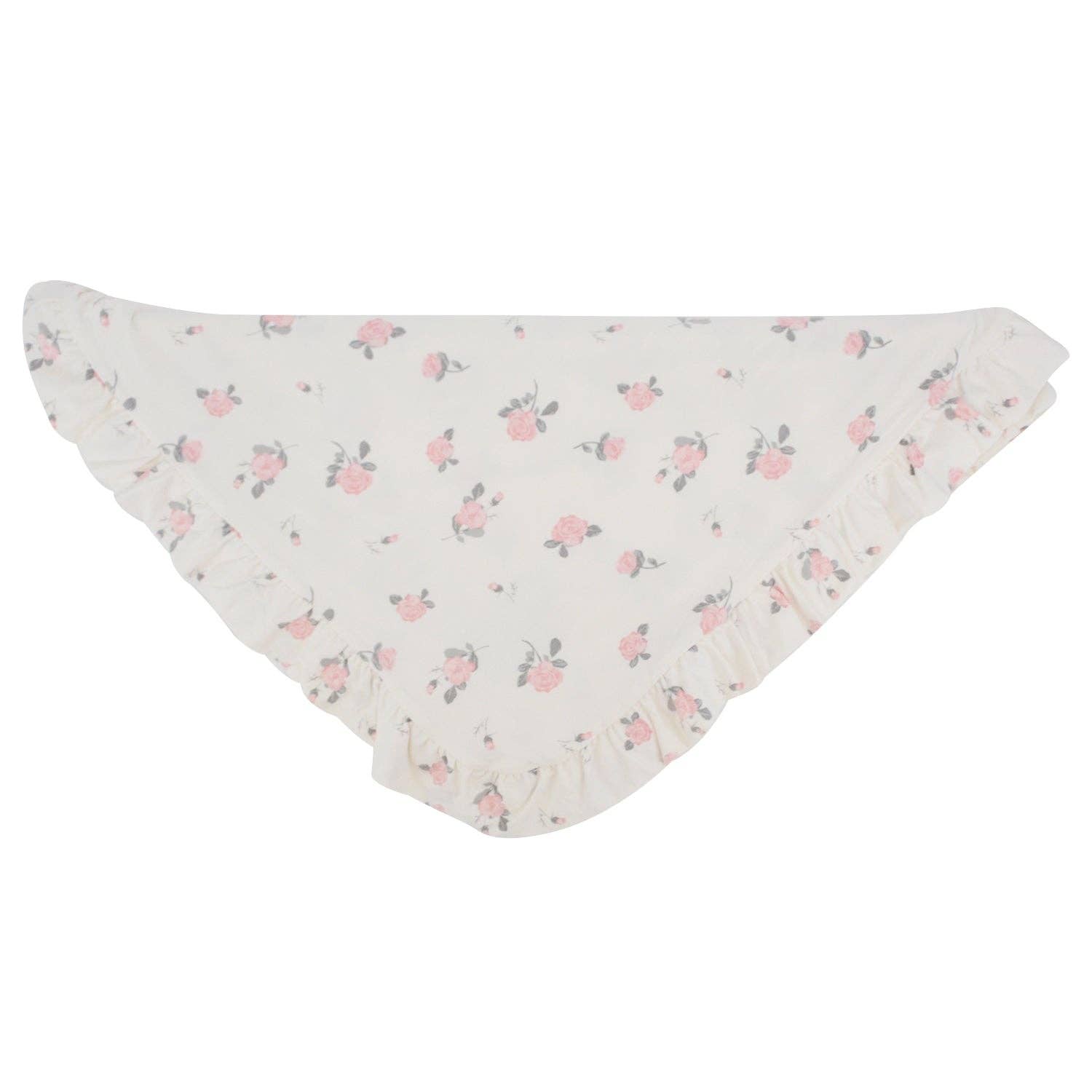 Ruffle Blanket - Roses White: Roses White