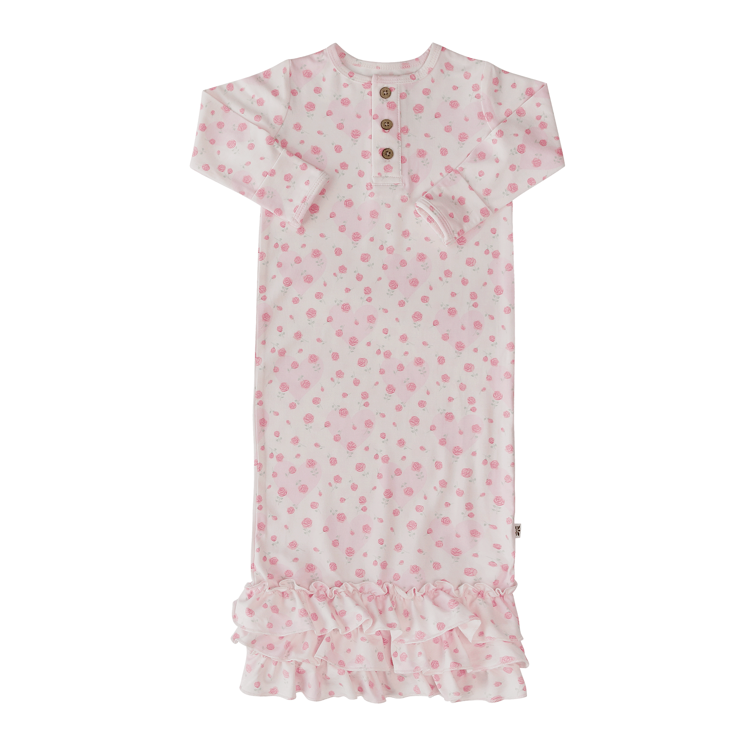 Ruffle Receiving Gown - Double Love