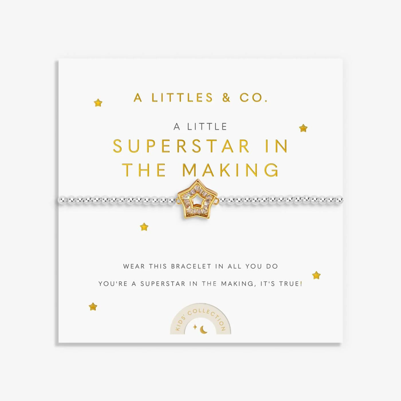 Kids' A Little | 'Superstar In The Making' | Silver & Gold Plated | Bracelet | 6 1/8" Stretch