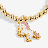 Kids' A Little | 'Magical Unicorn' | Gold-Tone Plated | Bracelet | 6 1/8" Stretch