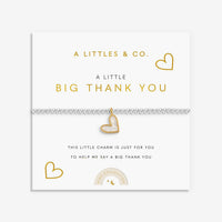 Kids' A Little | 'Big Thank You' | Silver & Gold Plated | Bracelet | 6 1/8" Stretch
