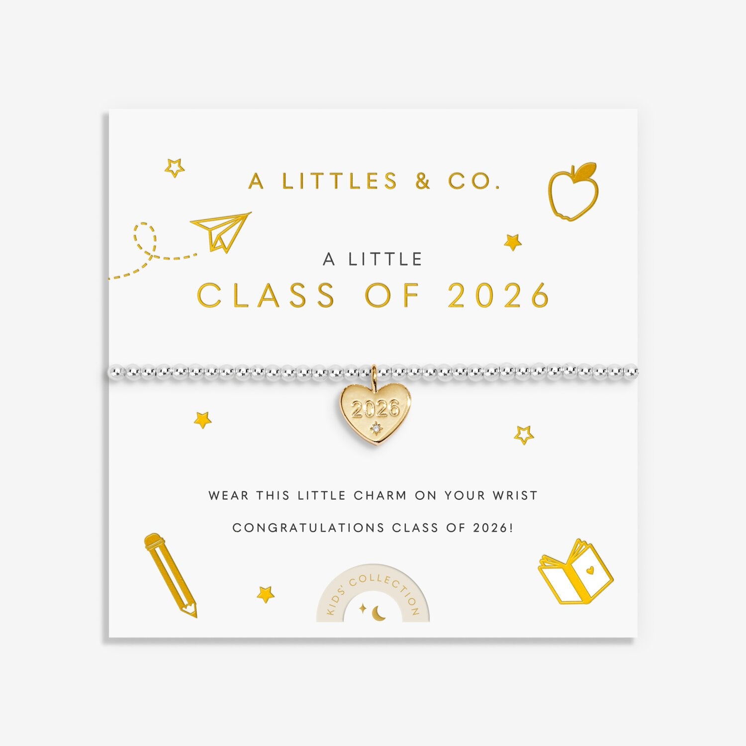 Kids' A Little | 'Class of 2026' | Silver & Gold-Tone Plated | Bracelet | 6 1/8" Stretch