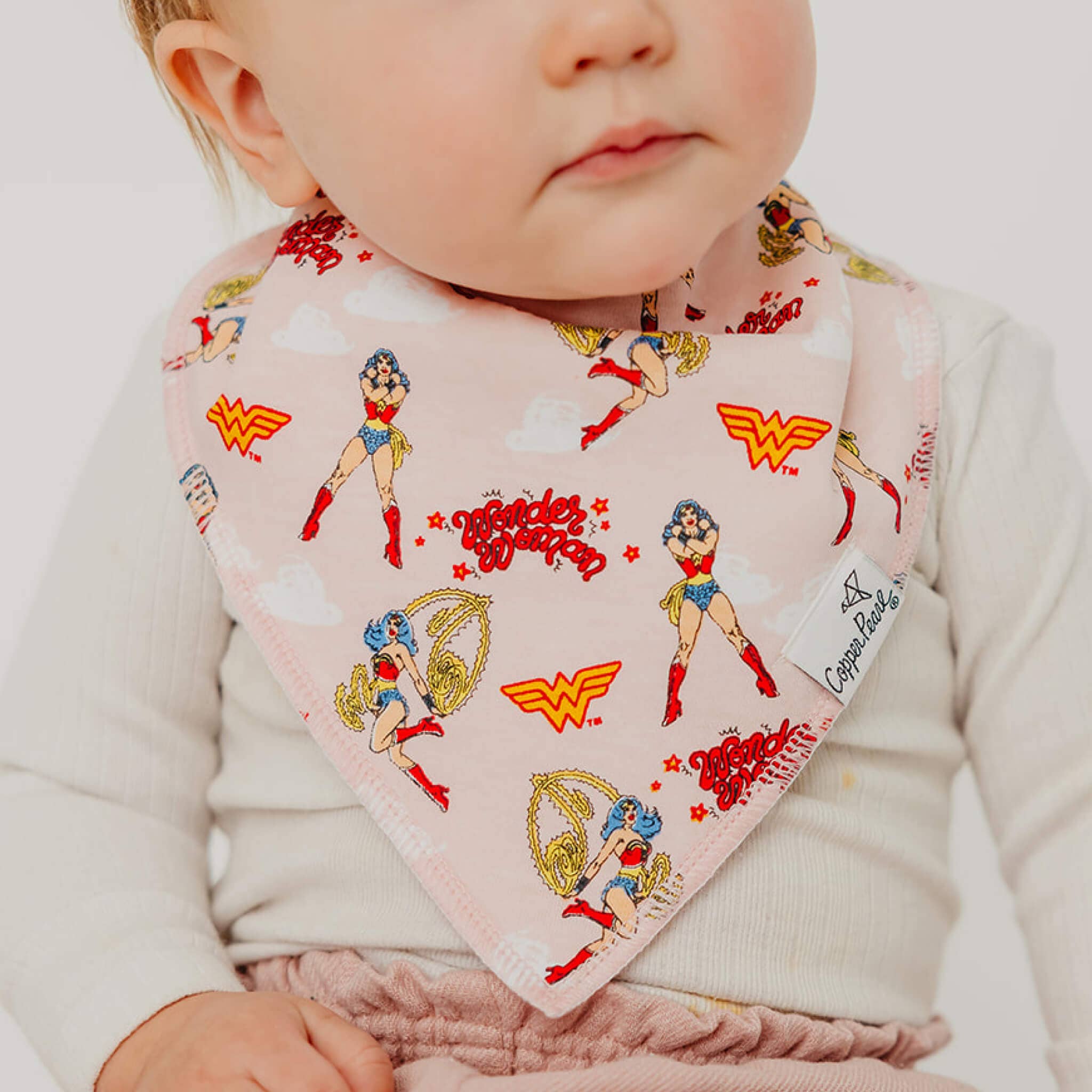 Copper Pearl Baby Bandana Bibs | Wonder Woman