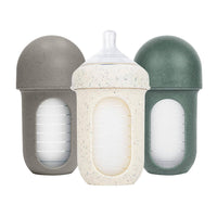 Boon Nursh Reusable Silicone Pouch Baby Bottles 3PK 8oz