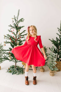 Adelisa Dress in Scarlet