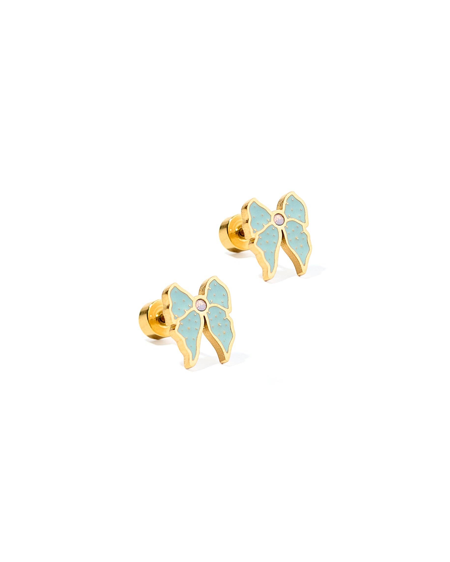 Screwback Stud Earrings - Finley Bow