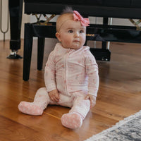 Copper PearlZip-Up Footie Pajama | Adelia
