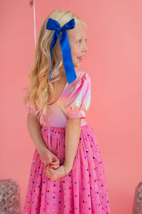 Diana Dress in Pink Confetti Lamé