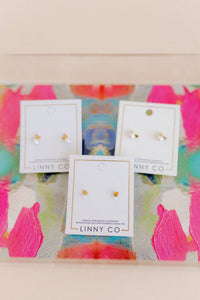 Screwback Stud Earrings - Heidi Pearl Bow