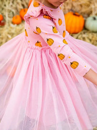 Sweet Wink Pumpkin Blush Long Sleeve Tutu Dress