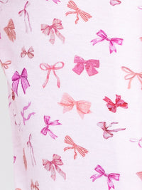 Preppy Goose Bows Short Sleeve Pajama Set