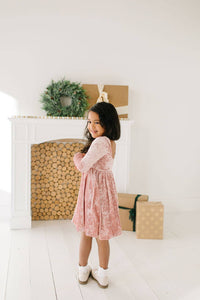 Gwendolyn Dress in Crushed Blush Velvet