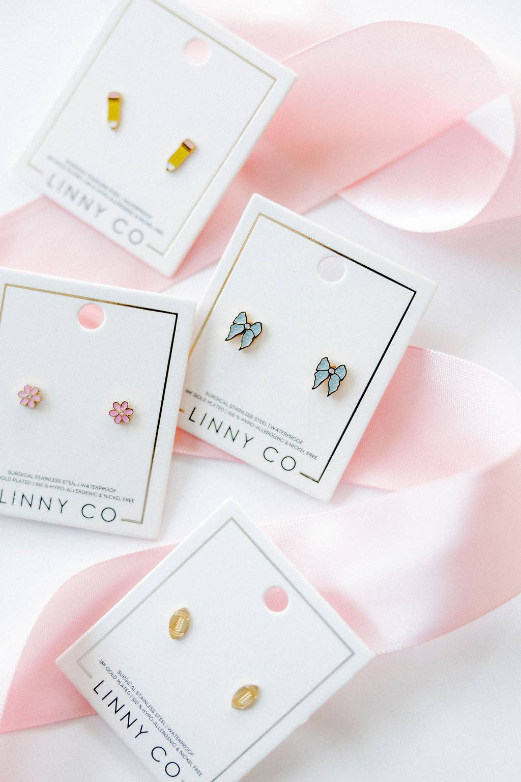 Screwback Stud Earrings - Finley Bow