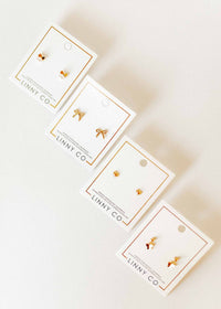 Screwback Stud Earrings - Heidi Pearl Bow