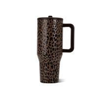 Brown Leopard HydroJug 40 oz Traveler Tumbler
