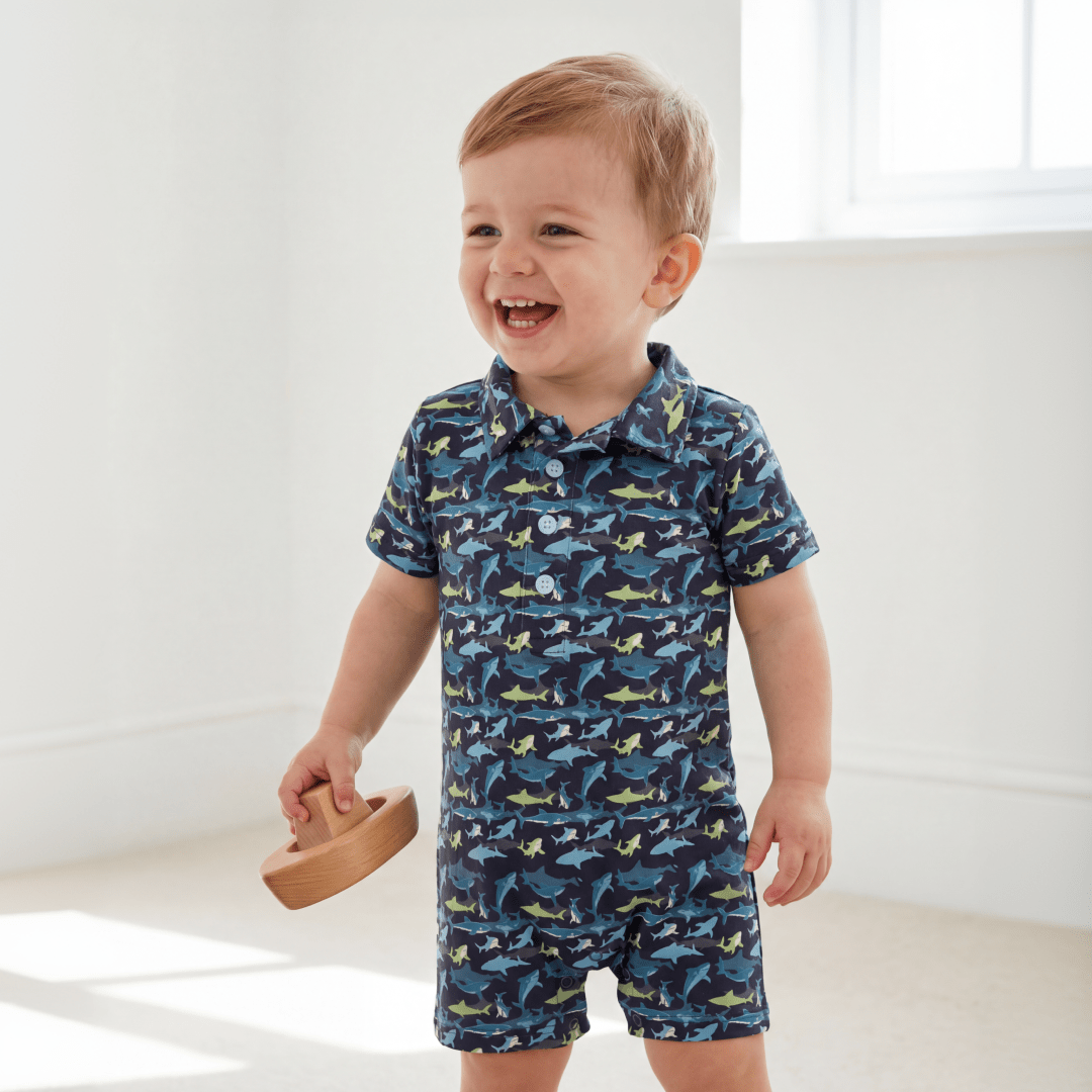 Polo Romper | Sharky