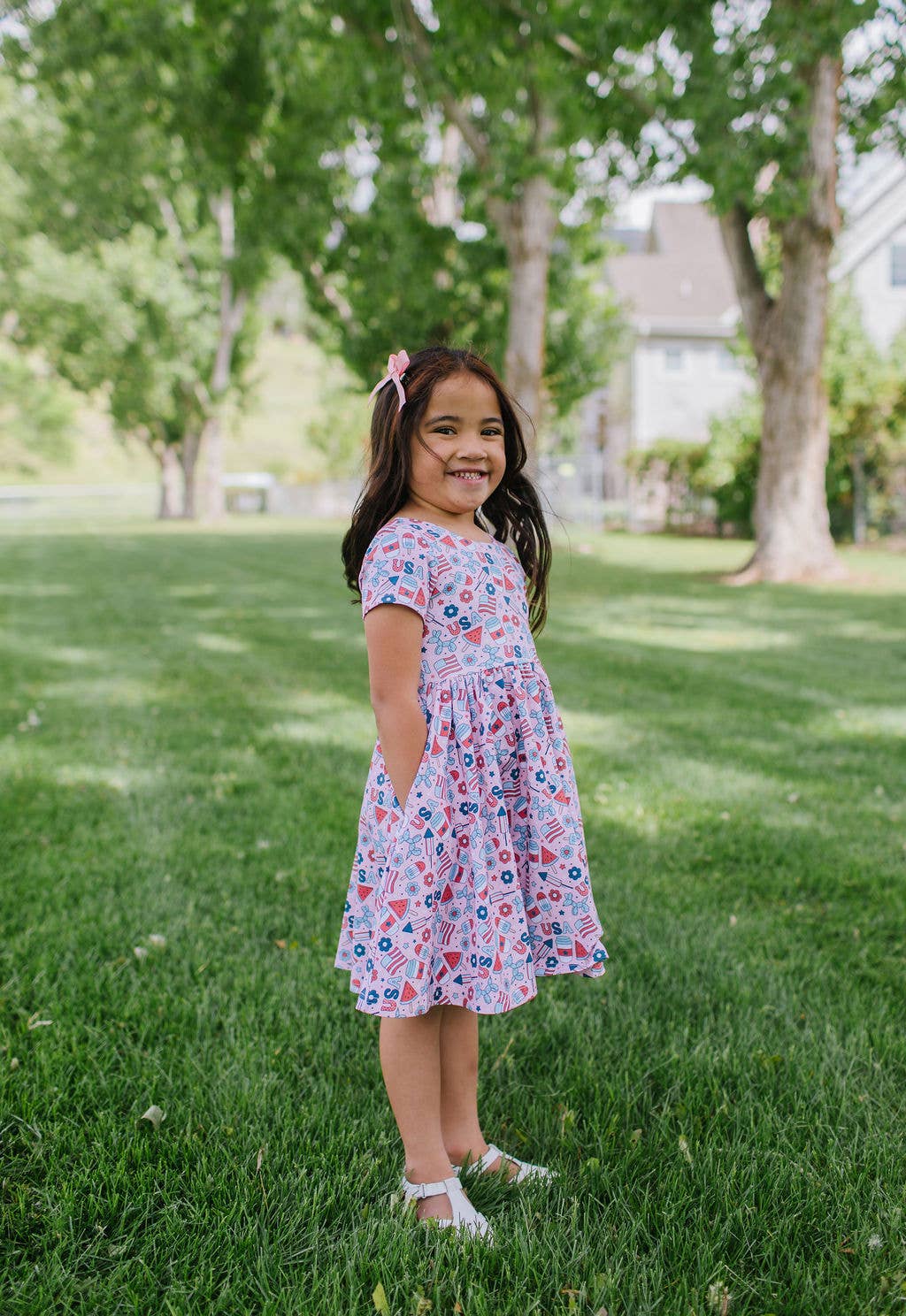 Classic Twirl Dress in Pink Celebration