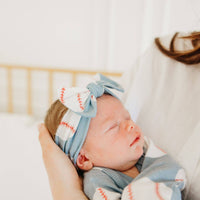 Copper Pearl Knit Headband Bow | Slugger
