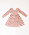 Gwendolyn Dress in Crushed Blush Velvet