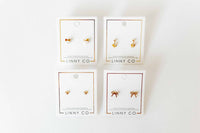 Screwback Stud Earrings - Sadie - Gold