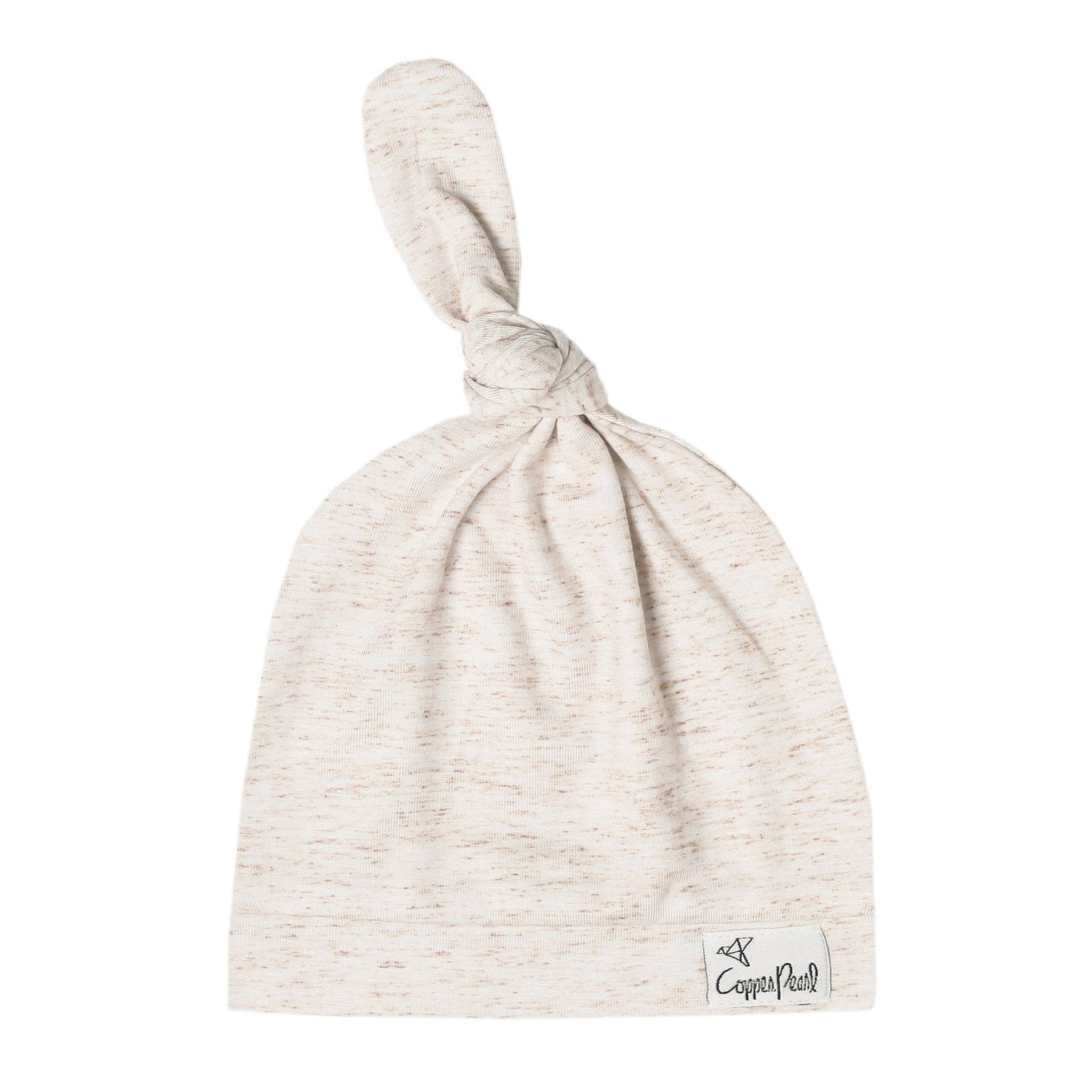 Copper Pearl Top Knot Hat | Oat