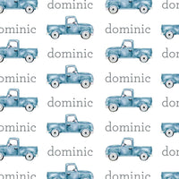 Sugar + Maple Plush Minky Fleece Personalized Blanket | Trucks
